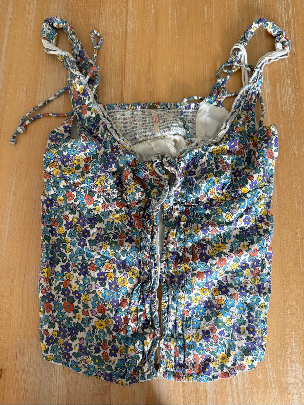 Floral corset front Cami Tank Top - Multicolor free people